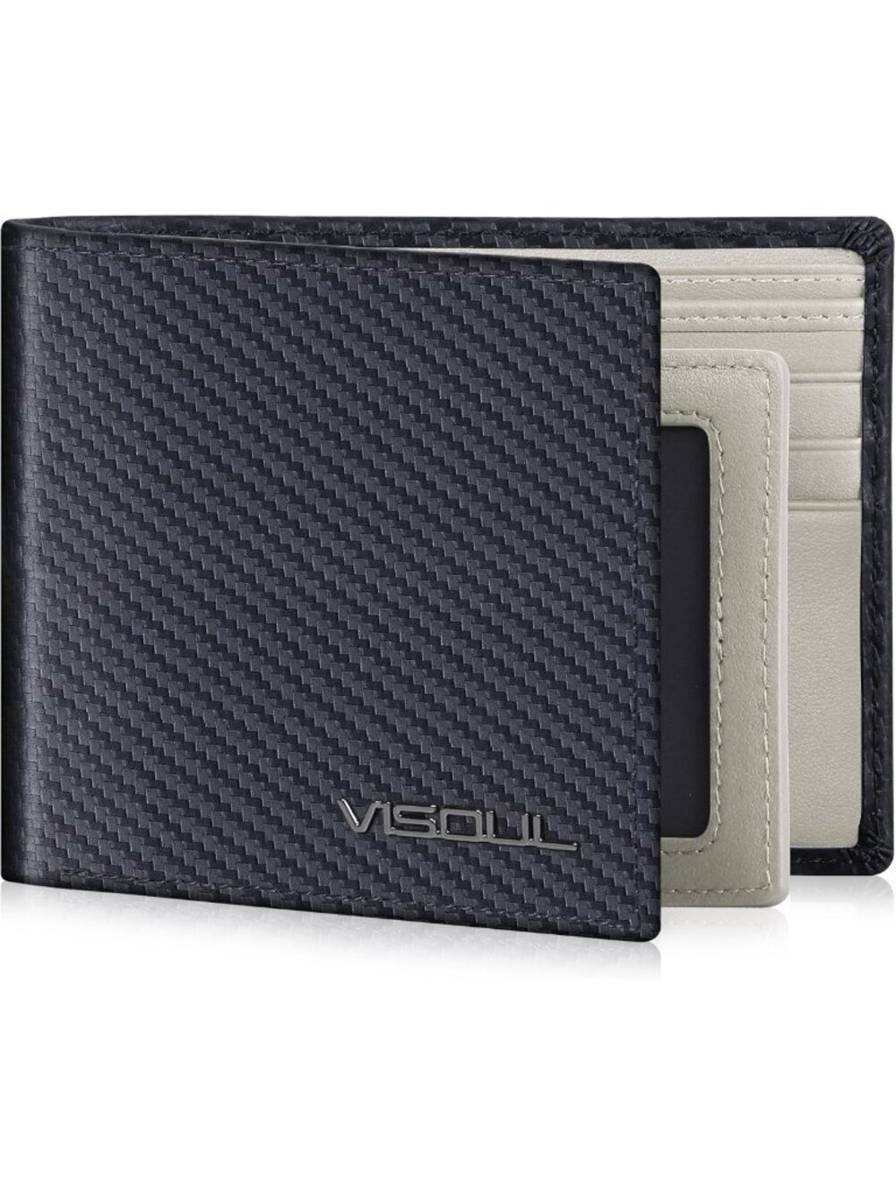 Stylish RFID Blocking Bifold Wallet for Men, 2 ID Windows & Money Compartments